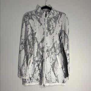 Rachel Zoe Full Zip Sweater Grey Medium